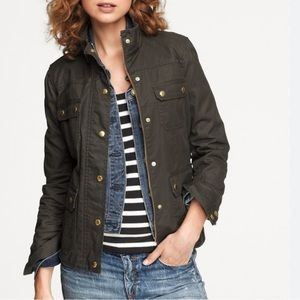 J. Crew Waxed Cotton Field Jacket Medium Tall